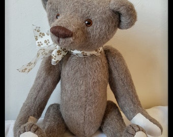 OOAK teddy bear, Clint - 15 inches, OOAK artist teddy bear, handmade teddy bear
