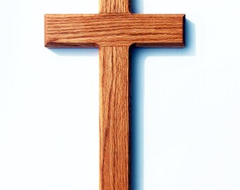 15" Wooden Cross - Wood Cross - Husband Gift - Wall Cross - Christian Gift - Christian Cross - Religious Cross - Baptism Cross