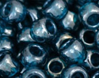 6/0 Transparent Lustered Teal Toho Glass Seed Beads 2.5 inch tube 8 grams TR-06-108BD