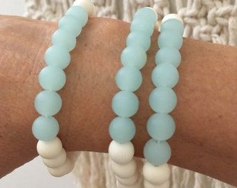 sea glass jewelry , beachcomber beach bracelet
