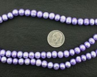 16 inch strand large purple freshwater pearls