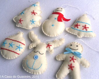 Christmas ornaments - Set of 6