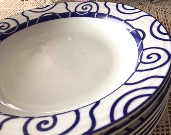Crete&Barrel (6) RIMMED SOUP BOWLS