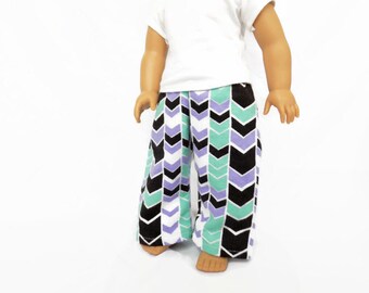 18 Inch Doll Pajama Pants, Chevron Pajama Pants, 18 Inch Doll Clothes