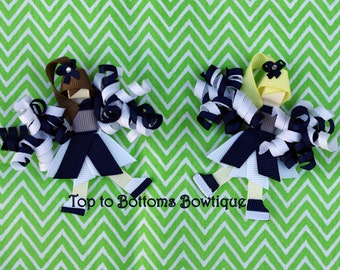 Customizable cheerleader ribbon art clippie