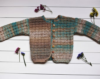 Unisex baby sweater Blue baby sweater Girl's baby sweater Boy's baby sweater Kid's sweater wool baby sweater Baby sweater knit Baby sweater