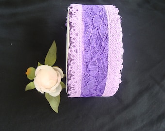 Parma violet 4.8 centimeters polyester Ribbon lace