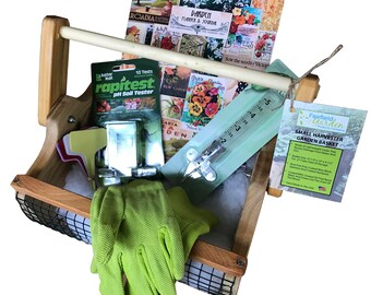 Gardeners Gift Basket with Small Light Weight Cedar Garden Basket