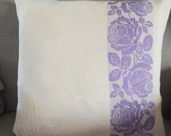 High-quality antique damask pillow cover