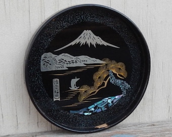 Cool Vintage Small Lacquer Asian Tray!