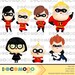 Superhero Clipart, Superhero Clip Art, Superhero Png, Superheroes Clipart, Heroes Clipart, Family Clipart, Digital Clipart, The Incredibles
