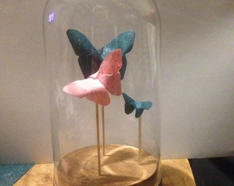 Bell Jar with butterflies