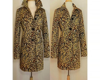 Women's coat, leopard coat, leopard print coat, long coat, leopard overcoat, maxi coat, animal print coat, ladies coat, Vintage leopard Coat
