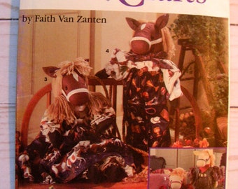 Boy & Girl 20" Stuffed Horses and Clothes | Faith Van Zanten Design | Simplicity 8266 | uncut factory folded complete vintage sewing pattern