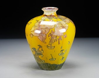 Porcelain Vase - Multicolor - Crystaline Glaze - Hand Made Ceramics - FREE SHIPPING - #B-5433