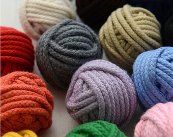 14 color choose polyester cotton rope-Twisted rope-handmade supply-6yards