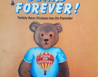 Bears Forever Stuck on Stickers Kit 5 Collectors' Series Scholastic HTF Sticker Book 1980s Vintage 1984