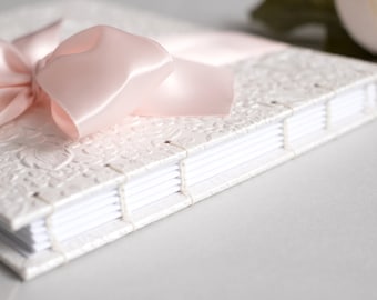 Wedding Guest Book, 7x9, Party Guest Book, Baby Guest Book, White Guest Book, Unique Wedding Guestbook, Custom Guest Book, Made to Order