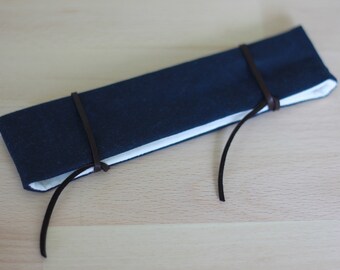 Sock Keeper, Waxed Canvas Sock Keeper with leather wraps