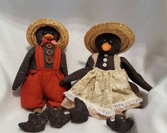 Heckll and Jekyll Raven Art Dolls Set