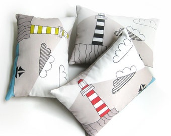 Lighthouse Cushion, Lighthouse Throw Pillow, Lighthouse Pillow, Decorative Cushion, Decorative Pillow