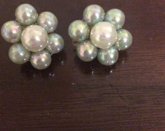 Beautiful Clip on Cluster Earrings