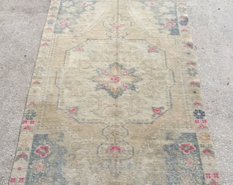 7x4.4 feet 214x134 cm, Anatolian Rug, Oushak Anatolian Carpet Rug Tribal Rug,Vintage Turkish Rug,Bohemian Carpet Rug, Turkish Ethnic Rug,