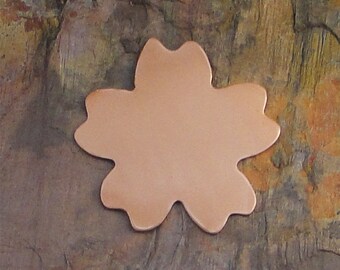 10 Deburred 24G Copper 1" inch FLOWER Stamping Blanks