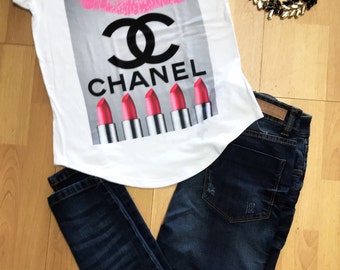 Lipstick Paris chanel woman t-shirt Statement Tee,Graphic Tee, Statement T-shirt,Graphic Tshirt