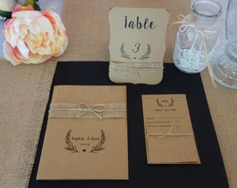 wedding invitation, wedding, wedding, wedding, country kit invitation, RSVP and envelopes