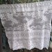 Vintage White French Floral Net Lace Curtain Flower Basket Wide Filet Panel Cotton Made Romantic Wedding Lace Panel #sophieladydeparis