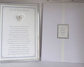 Personalised Wedding Poem to Daughter or Son On her/his Wedding Day Boxed A4 Size