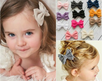 Adorable felt Hair Bows, girls hair bows,baby hair bows, pink hair bow, stocking stuffers, little hair bows, hairbows, hair bows, hair clips