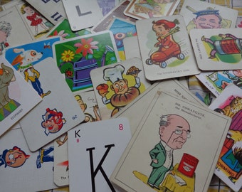 Vintage Cards From Children's Games Assorted Treasures