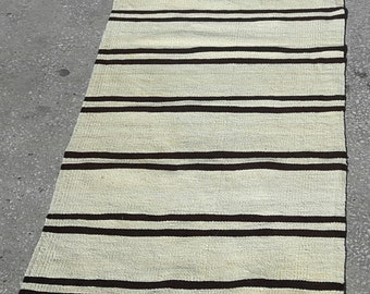 Turkish Kilim Rug,Oushak Rug, Turkish Vintage Rug,Rug,Natural Colour Rug,Hand Made Rug,Wool Rug,Area Rug Small Rug,2'1×4'3 Feet-63×131cm