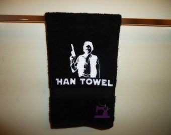 Han Towel embroidered Hand Towel - Custom Made to Order