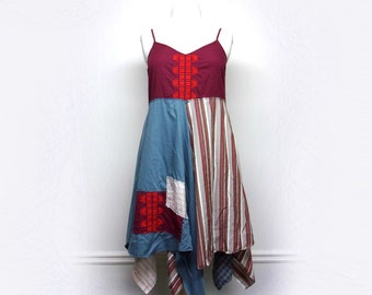 Hippie Dress, Festival Clothing, Bohemian Clothing, Gypsy Dress, Patchwork Dress, Funky Clothing, Sustainable Clothing, Upcycled Clothing