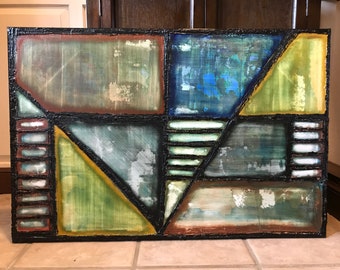 Untitled 24x36" abstract - acrylic