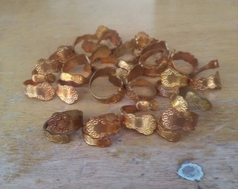 Vintage Brass Spoon Rings (10)