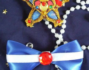 Sailor moon/kingdom hearts hair clip set