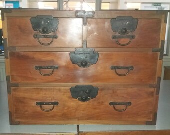 Japanese Inspired Mahogany Tansu