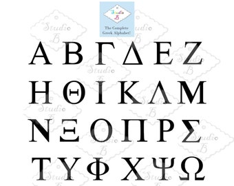 Greek Alphabet, SVG Cutting Files
