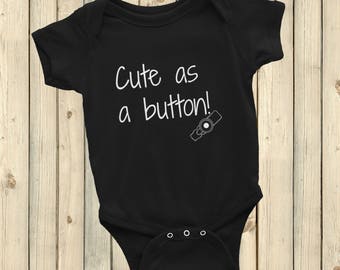 Cute as a Button G Tube Feeding Tube Bodysuit - Choose Color