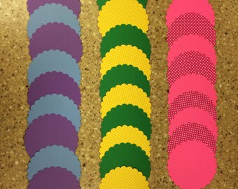 50 Scallop Circle 3.5 inches Die Cut