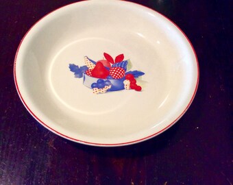Vintage Red White & Blue Pie Plate