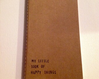 Hand decorated Moleskine Kraft card notebook