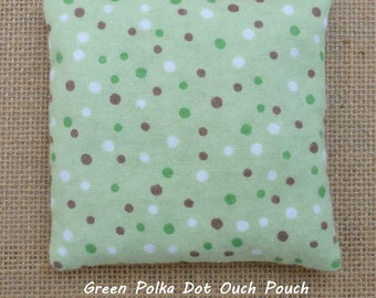 Owie Pack, Ouch Pouch, Boo Boo Bag, Polka Dots, Reusable Hot Cold Pack, Rice Bag, Kids Ice Pack, First Aid, Microwave, InHer Inner Peace