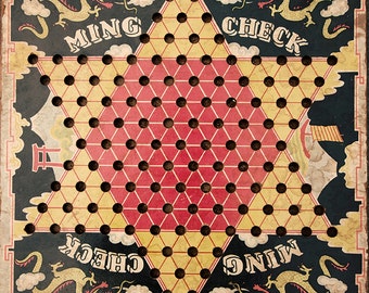 Vintage Chinese Checkers 2 Game Board Photograph Fine Art Print