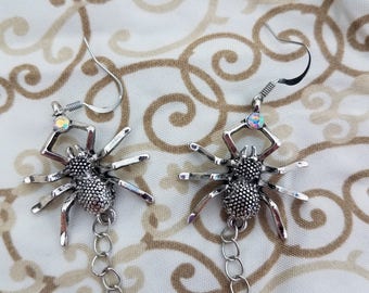 Dangling Spider Earrings