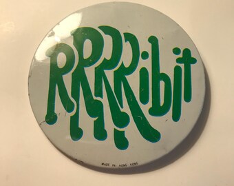 Vintage 70's RRRRibit Pinback Button